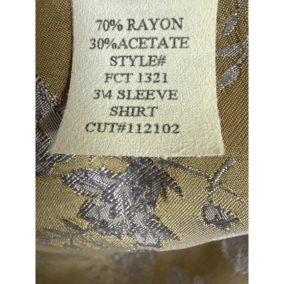 Bella Notte Colette Top Embroidered Satin Loungewear Size Large Mother Of Pearl - Picture 5 of 9